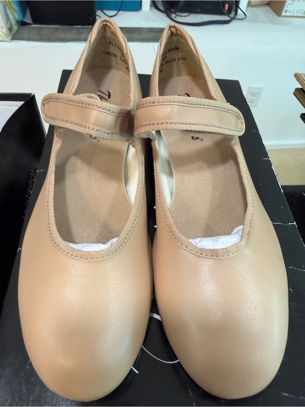 NWT TAP SHOES FOR DANCE Tan Mary Jane flat  various sizes by TheatricaLs